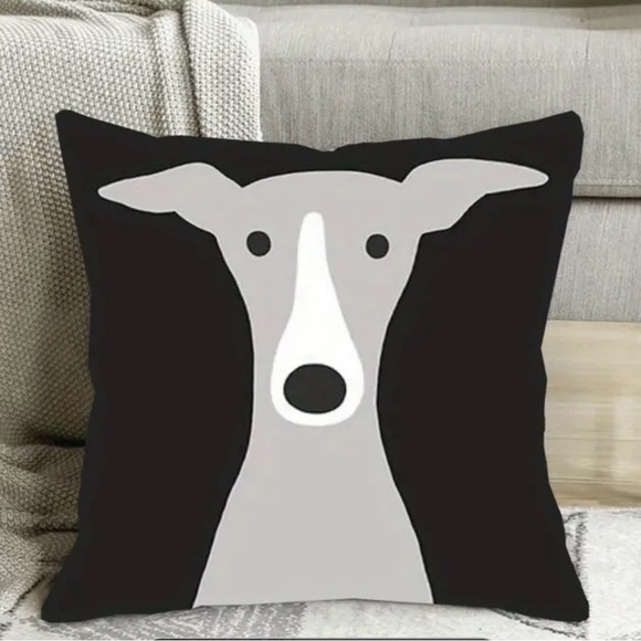 New Throw Pillow Cover Greyhound IG Sighthound Whippet Dog 18x18 - Picture 3 of 6
